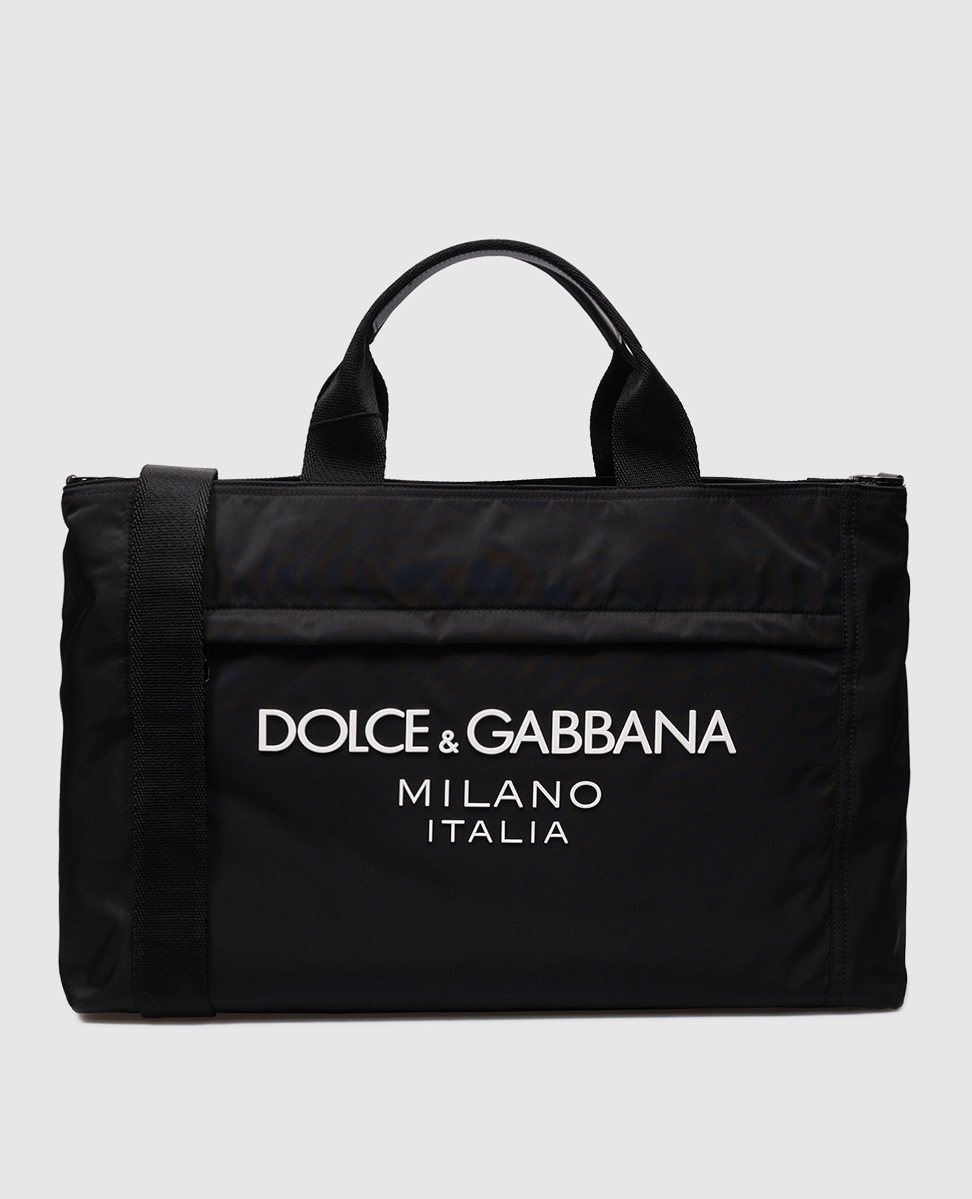 

Black travel bag with textured logo Dolce&Gabbana