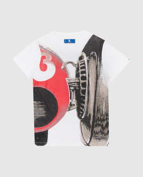 Stefano Ricci Children's white T-shirt with a print YNH8400151803