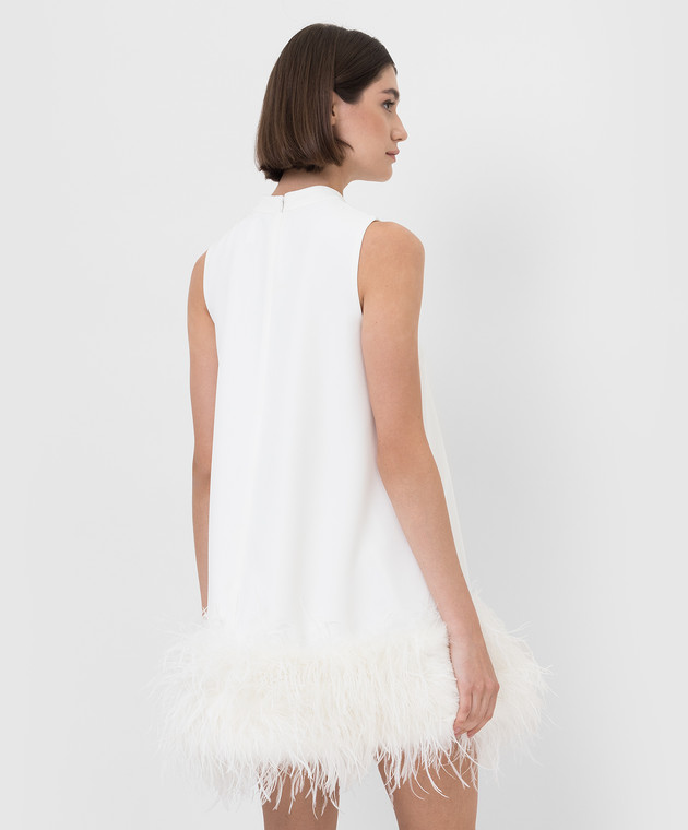 rachel gilbert linc mini dress Rachel Gilbert Linc Feather-Embellished Crepe Mini Dress in Black