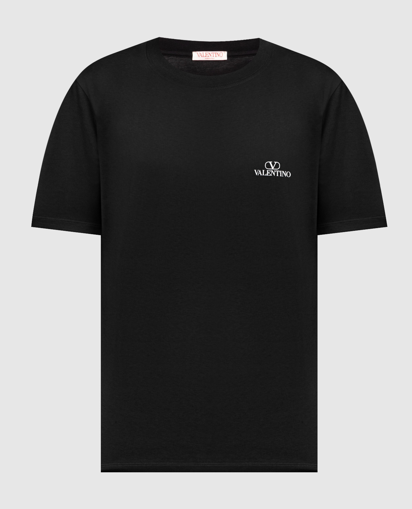 Valentino - Black t-shirt with logo print 1V3MG11Z8MS - shop