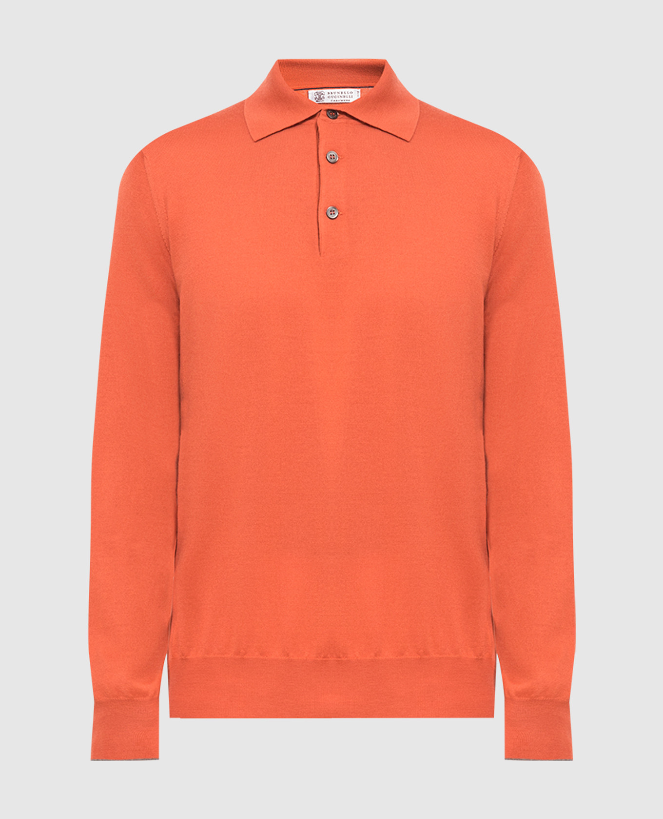 

Terracotta polo in wool and cashmere Brunello Cucinelli, Оранжевый