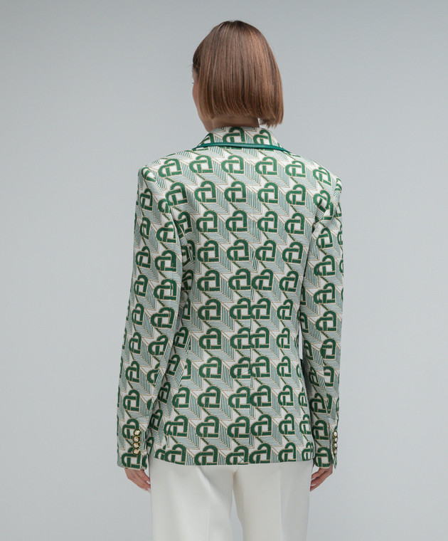 ジャケット CASABLANCA Women Outer WF23JK251 02 GREEN Casablanca - Green jacket in Heart Jacquard pattern