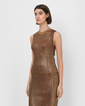 Balmain Metallic top XF1AG007KB29