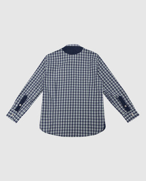 Stefano Ricci Children's blue checked shirt YUC6400010LJ1607