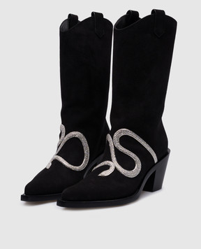 Rene Caovilla Black Suede Savannah Boots C11849065