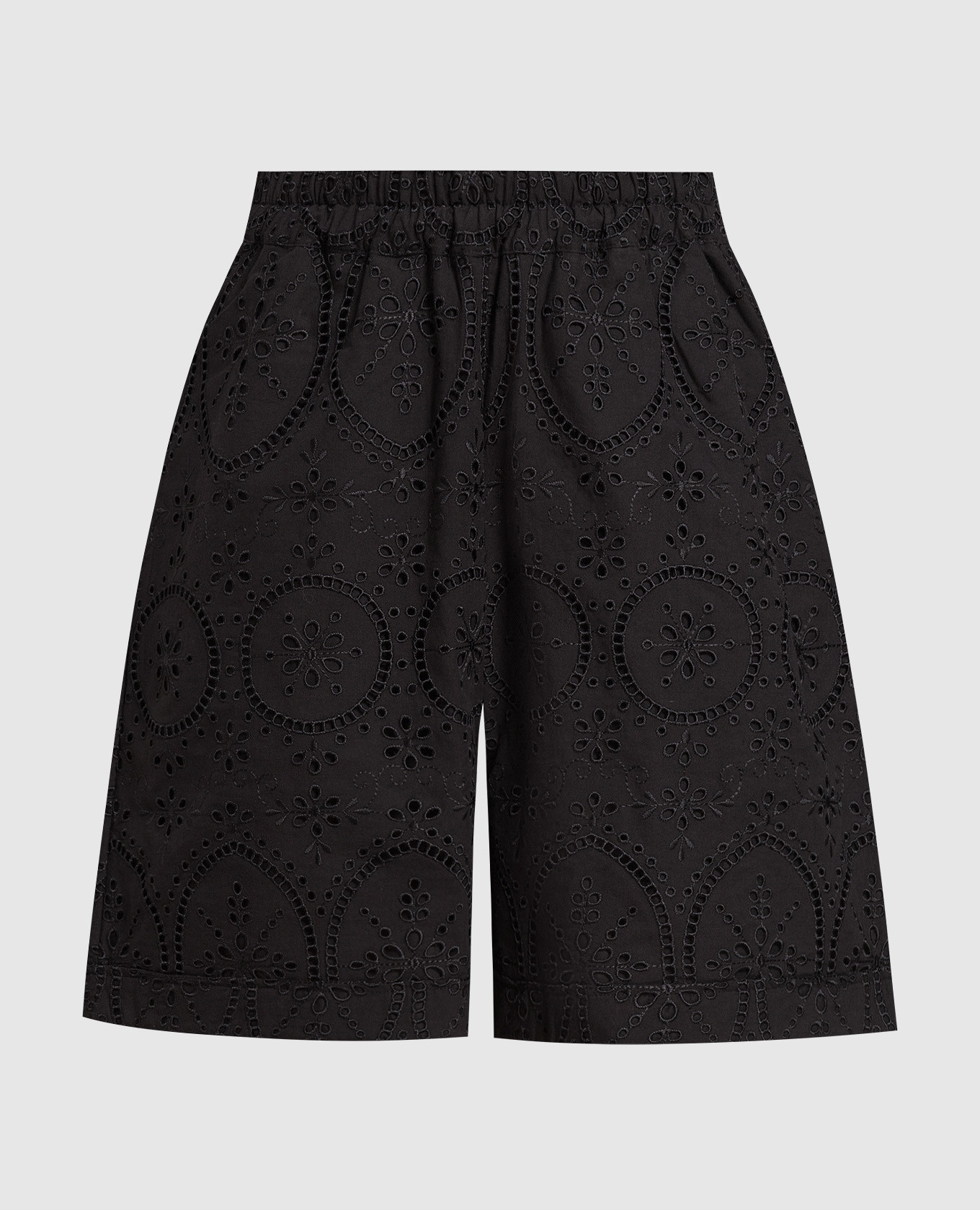 

Black Lyo shorts with broderie embroidery Charo Ruiz