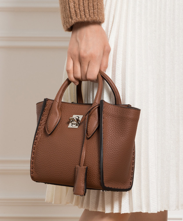 Ermanno Scervino - Maggie brown leather tote bag D433S362CZY