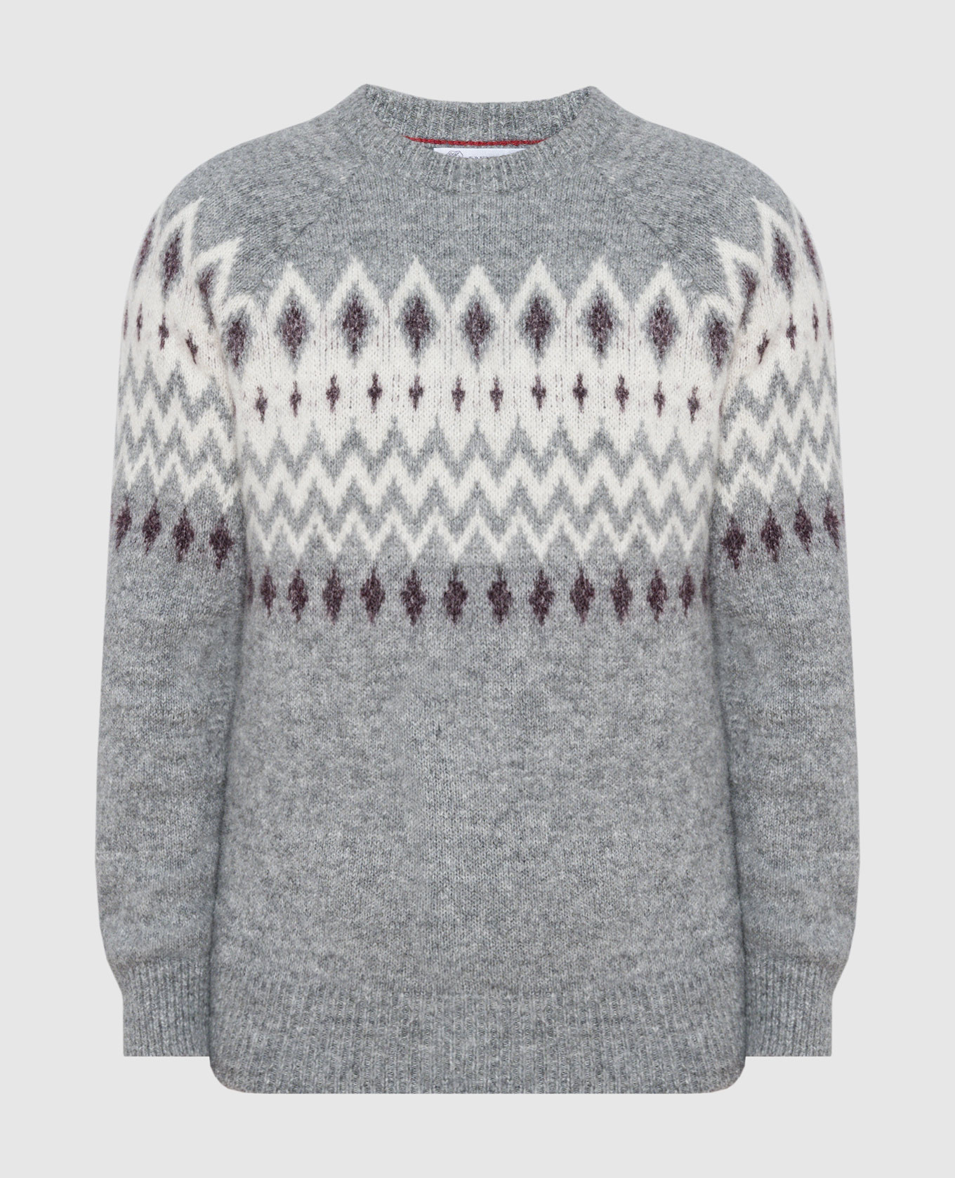 

Gray sweater with a geometric pattern Brunello Cucinelli, Grey