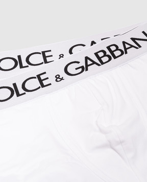 Dolce&Gabbana A set of white boxer briefs with a logo pattern M9D70JONN97