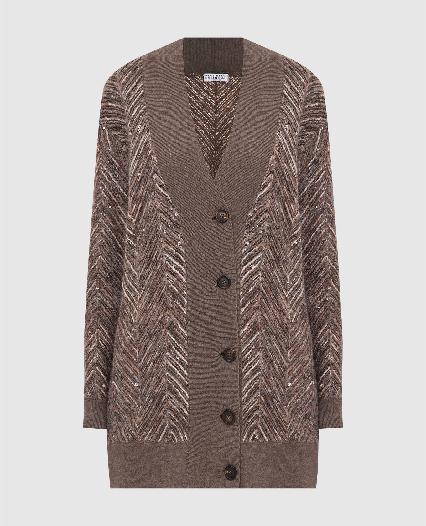 

Cardigan in a pattern with sequins Brunello Cucinelli, Beige