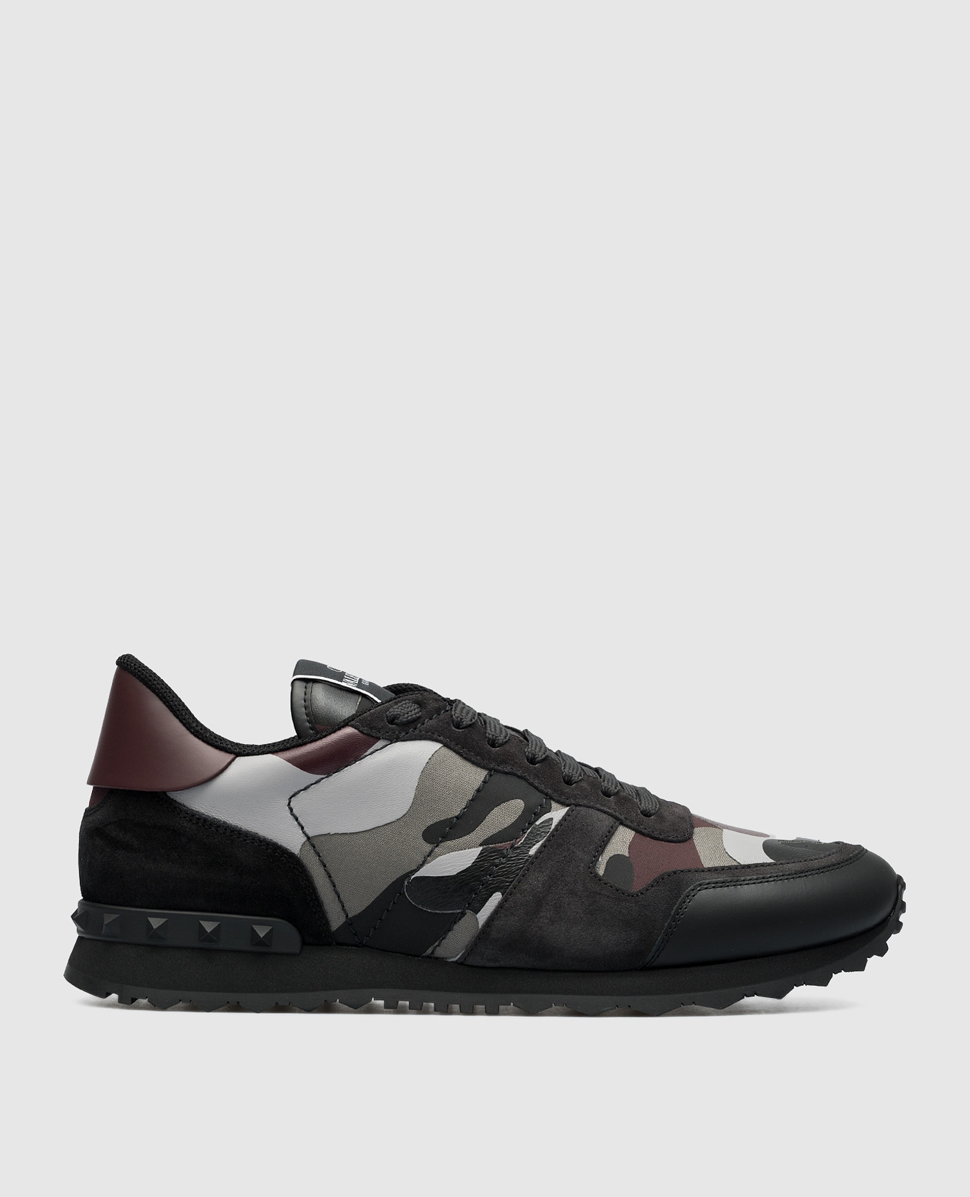 

Combined Rockrunner sneakers in camouflage print Valentino, Черный