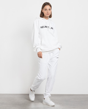 Helmut Lang White joggers with logo print L09HM217w