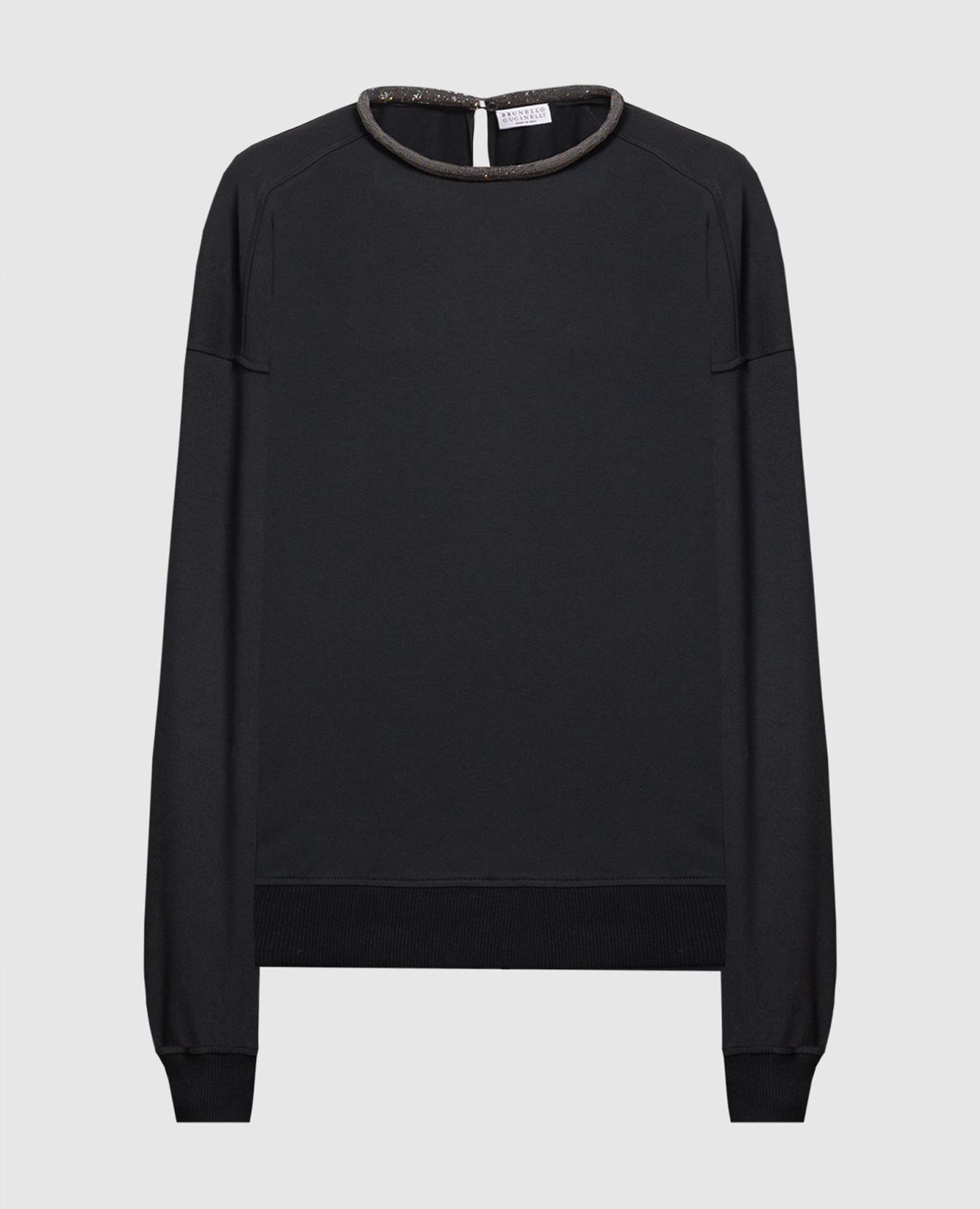 

Black sweatshirt with monil chain Brunello Cucinelli