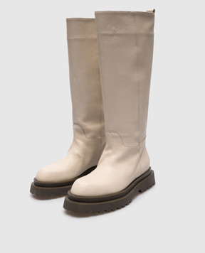 Laura Bellariva Beige leather boots P9107