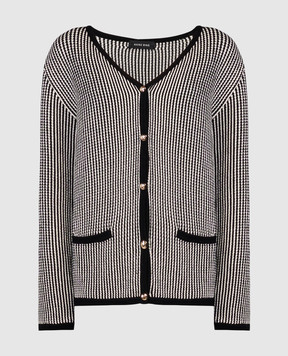 Anine Bing DAVE black striped cardigan A090316073