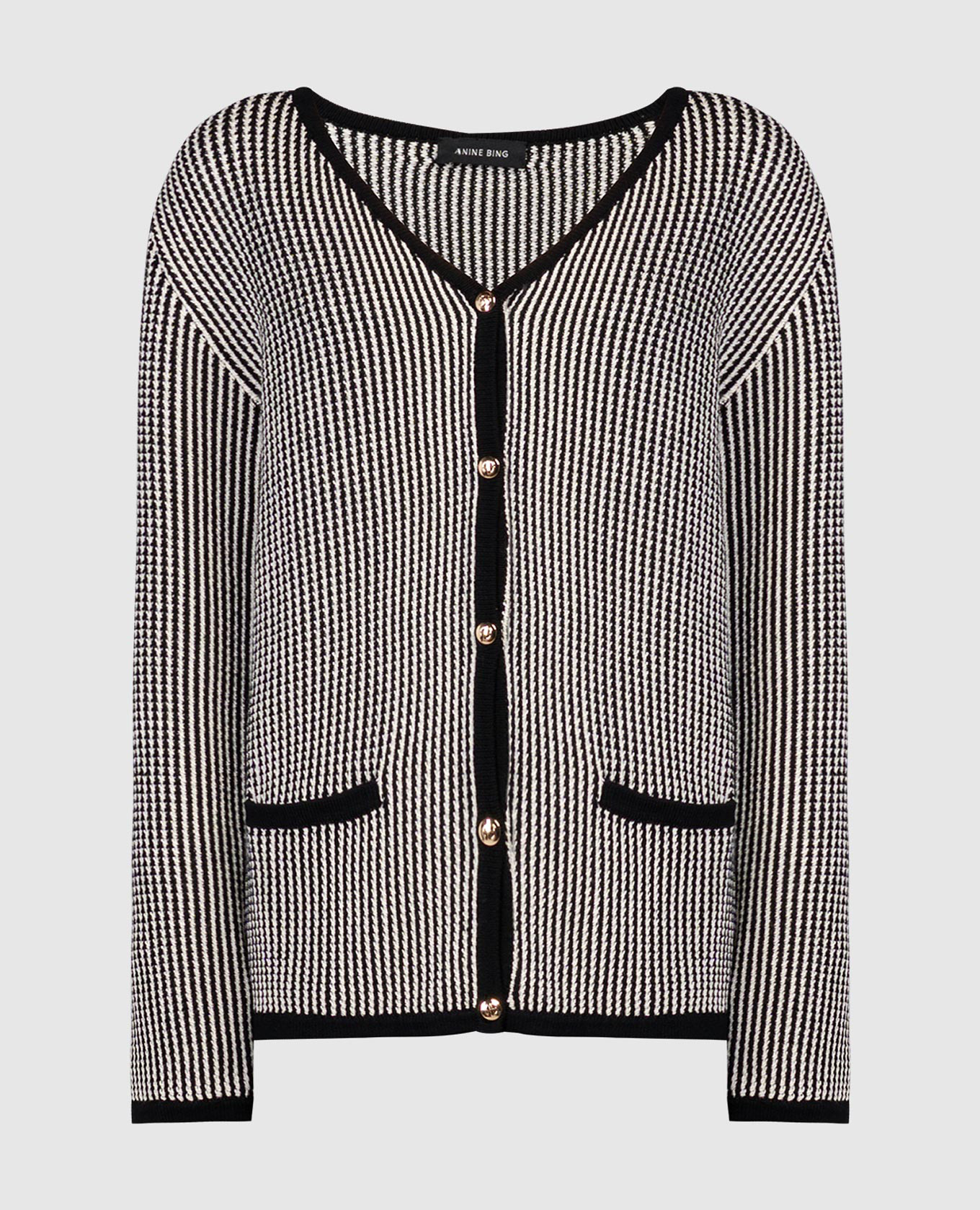Dave black striped cardigan anine bing