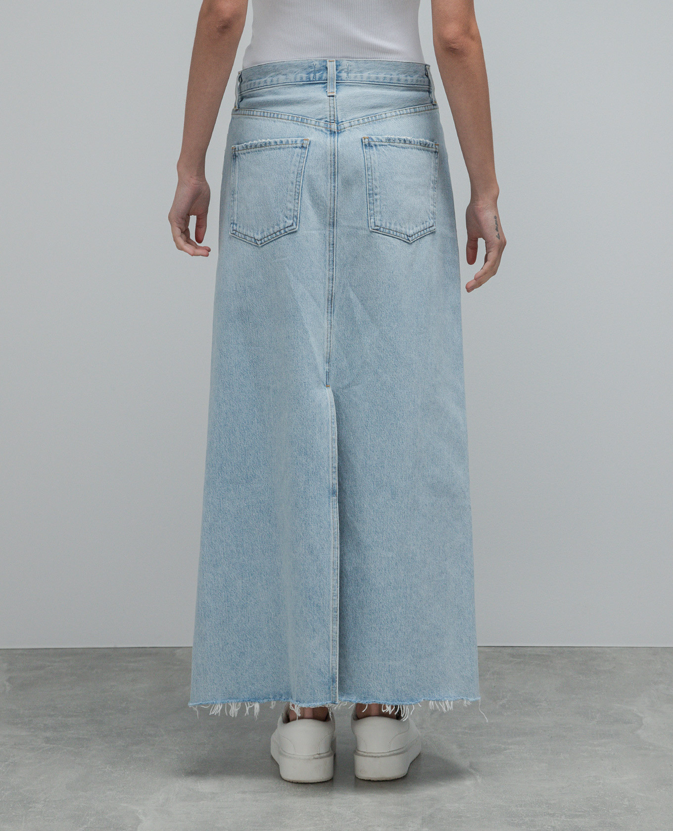 Hilla blue denim skirt AGOLDE 4