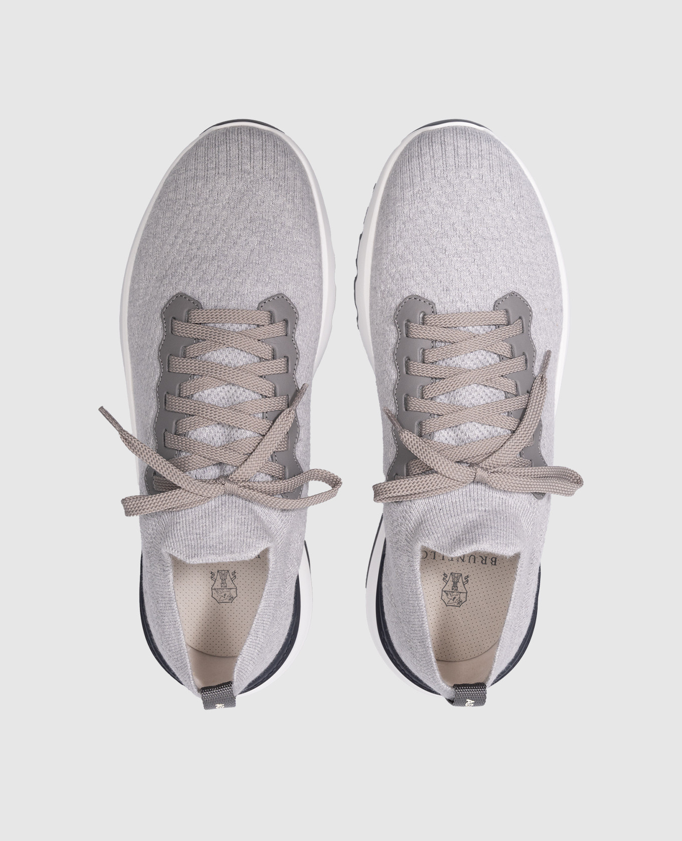 

Gray textile sneakers Brunello Cucinelli, Grey