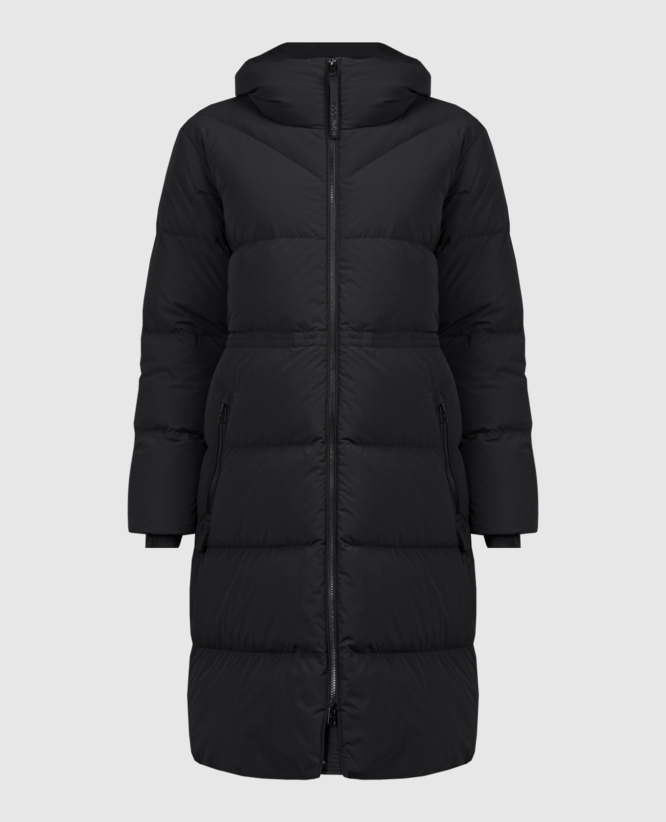 Black quilted down jacket woolrich