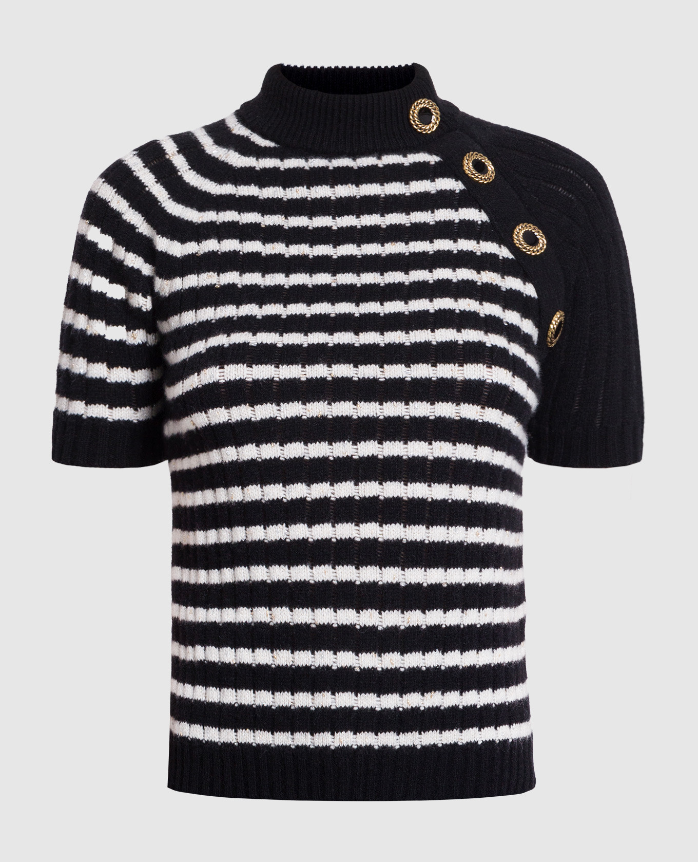 

Black striped cashmere jumper Balmain