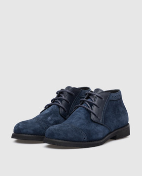 Stefano Ricci Baby blue suede derbies YRU514G807SDVH