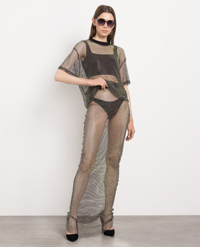 David Koma Skirt with holographic crystals SS23DK17S
