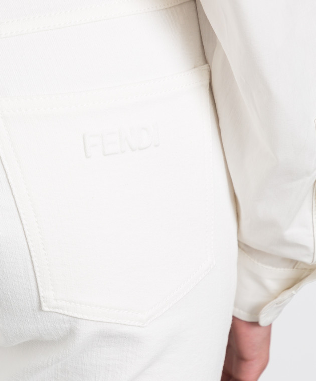 Fendi white jeans hotsell