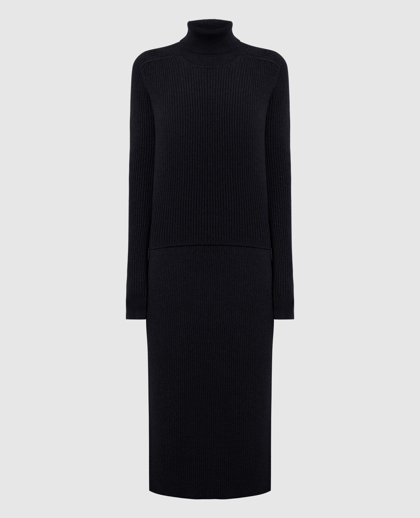 Black cashmere sweater and skirt suit babe pay pls