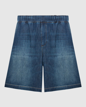 Valentino Blue shorts with a worn effect 4V3DD02Q9W7