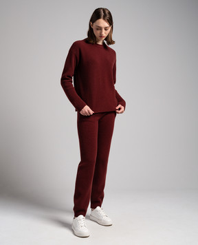 Ballantyne Burgundy woolen joggers B1T0427W114