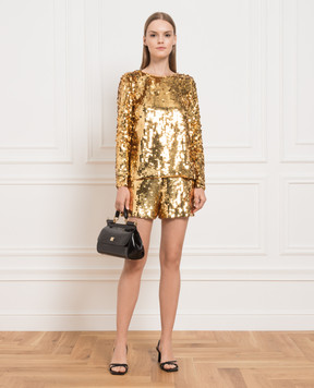 Carolina Herrera Golden blouse with sequins R2211N222SQH