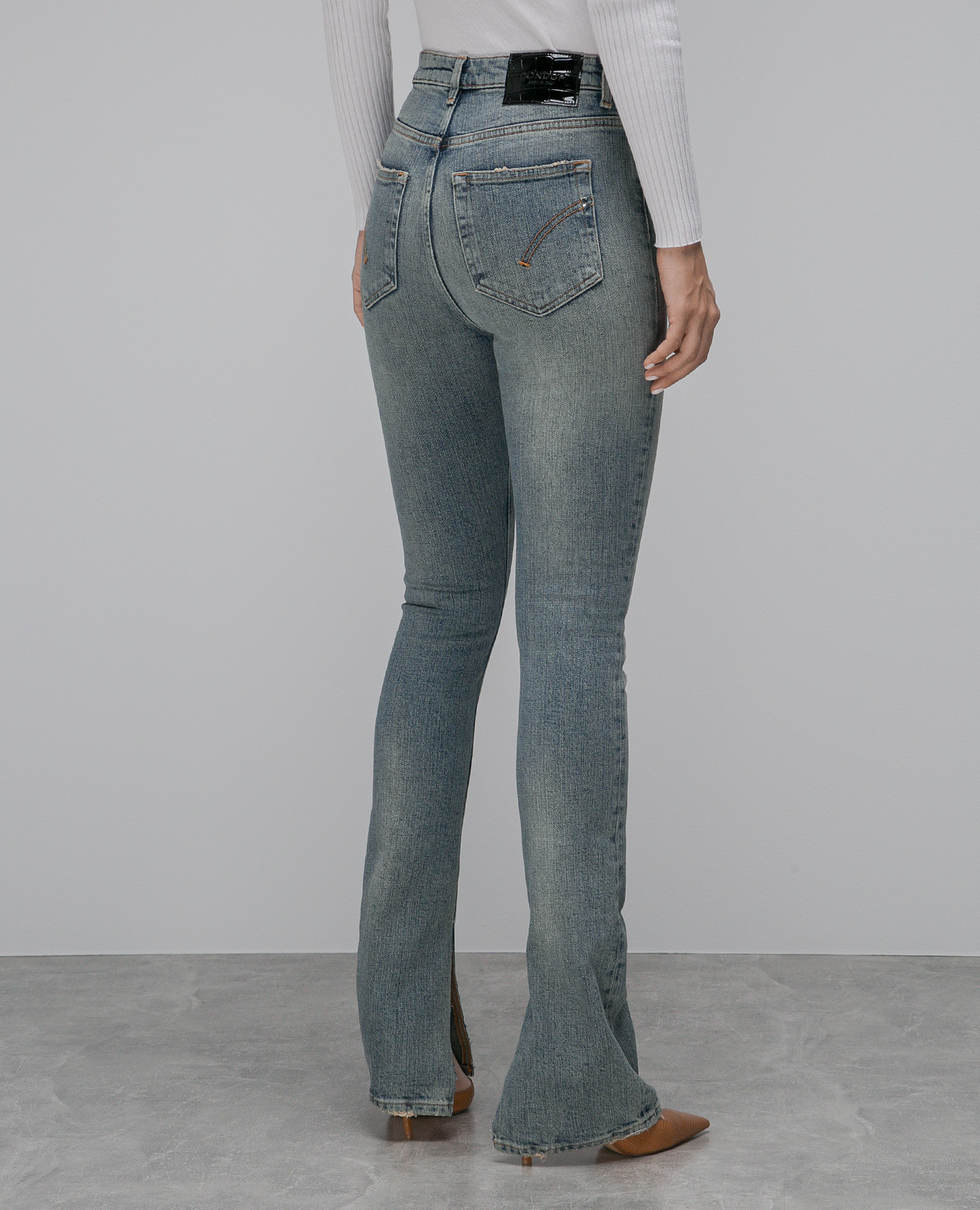 Blue distressed Marie jeans with metallic detailing Dondup 4