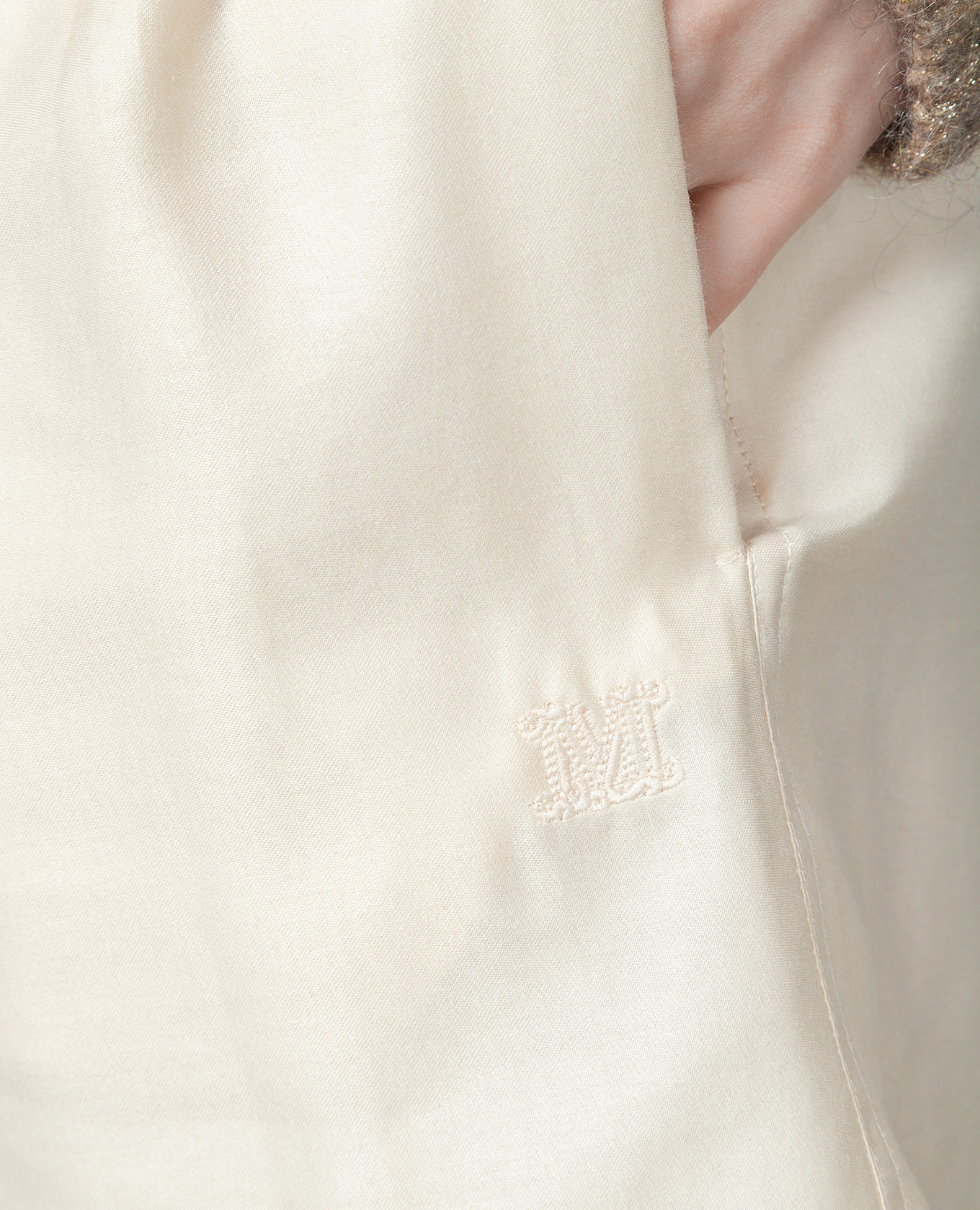 Piadena beige shorts with logo embroidery Max Mara 5
