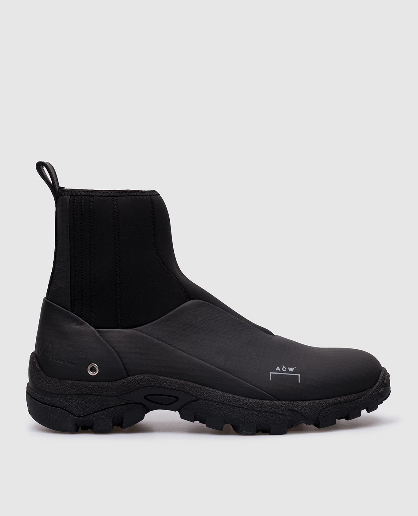 Black combination boots a cold wall