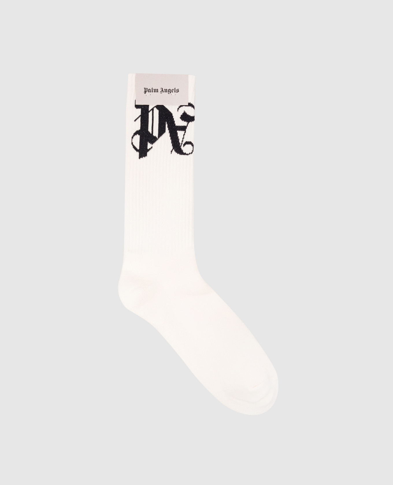 

Beige monogrammed socks Palm Angels, Бежевый