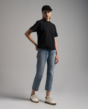 Toteme Blue jeans with logo patch 222232741