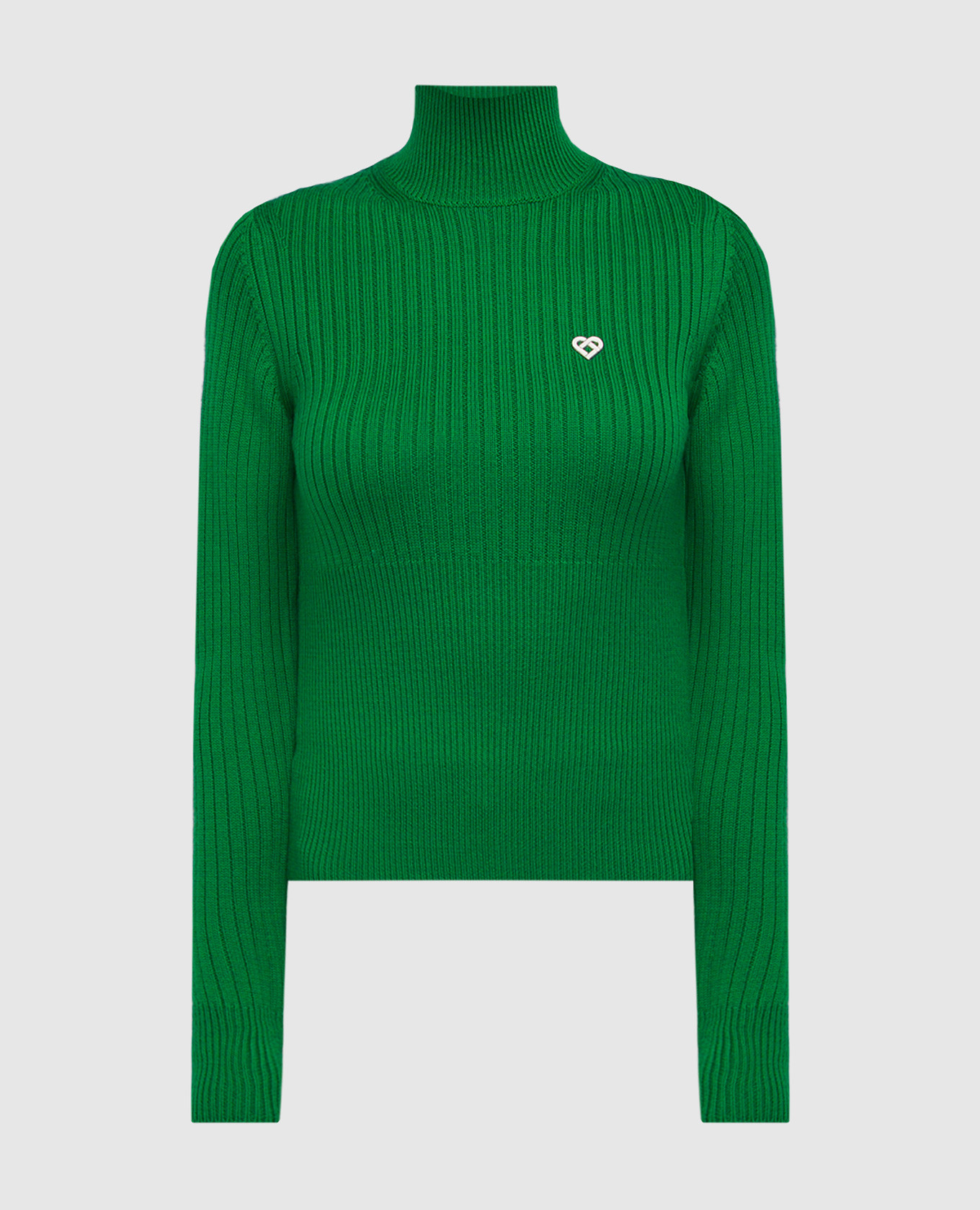 

Green wool golf with metallic logo Casablanca