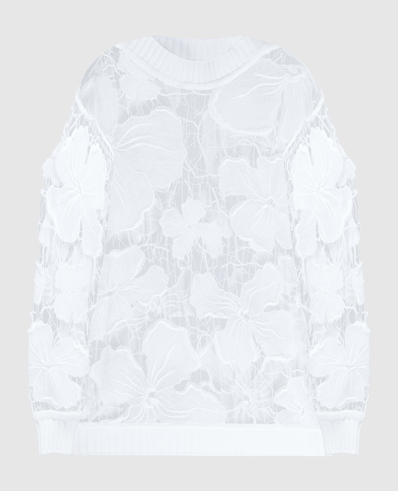 White openwork sweater dondup