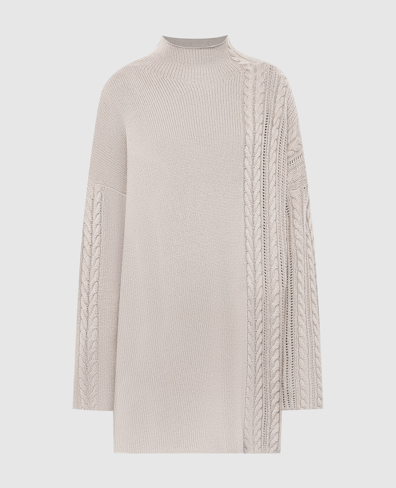 

Beige cashmere sweater with a textured pattern COLOMBO