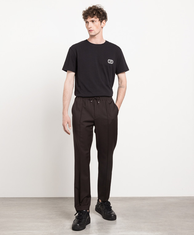 Tシャツ・カットソー VLOGO T-SHIRT Valentino - Black t-shirt with VLogo Signature patch
