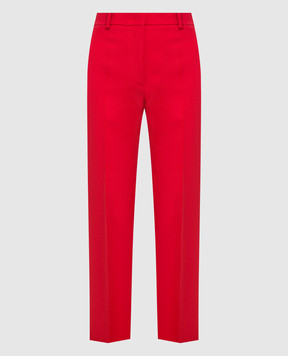 Valentino Red wool and silk loose-fit trousers 1B3RB4M71CF