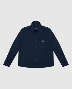 Stefano Ricci Children's blue shirt with logo YJ004038TE1800