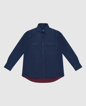 Stefano Ricci Children's blue shirt YC002321EX1500