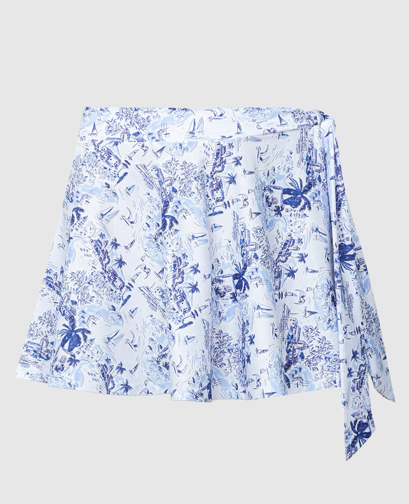 White printed riviera sarong skirt vilebrequin
