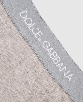 Dolce&Gabbana Children's set of gray hippie panties with a logo L4J701G7OCT