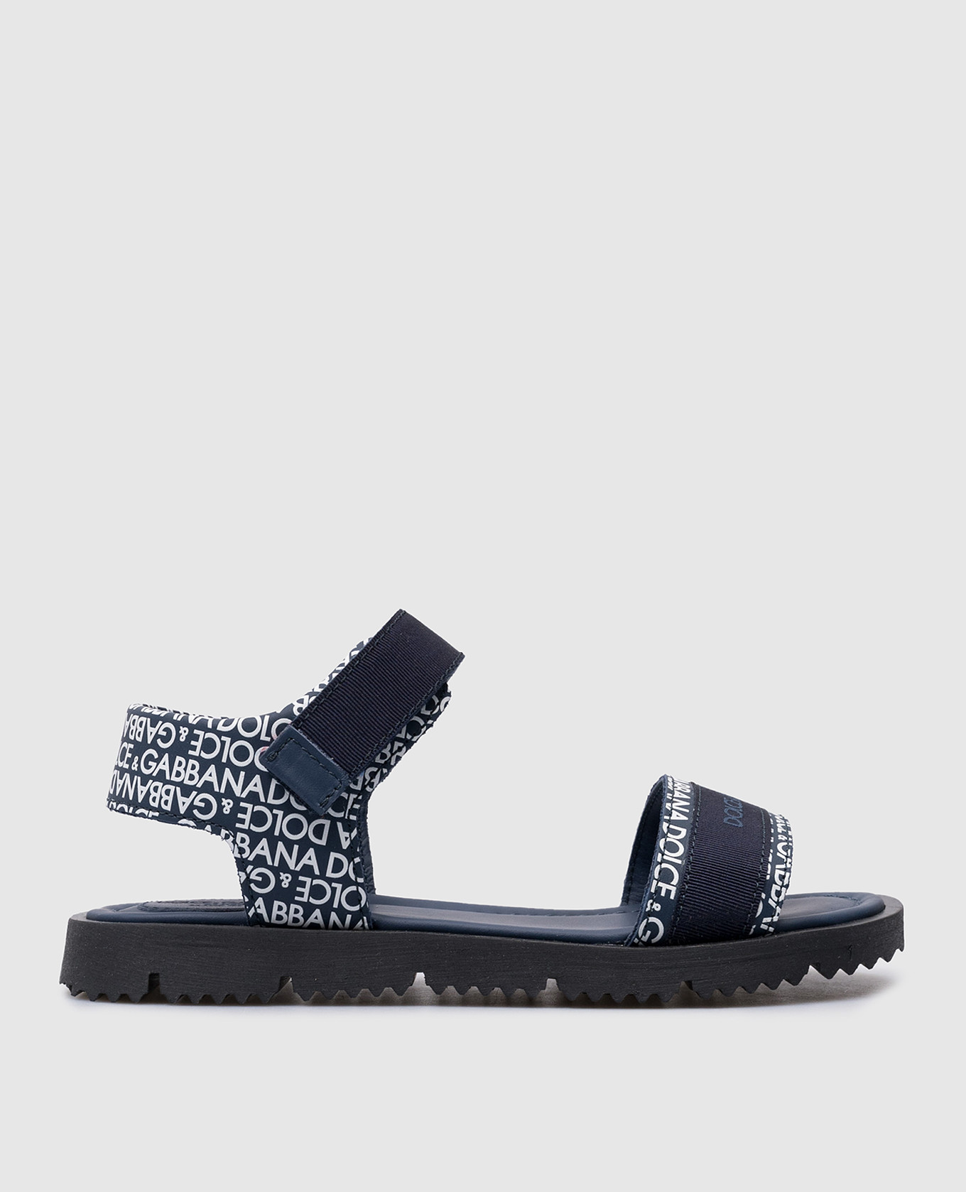 Children's blue combination sandals with logo dolce&gabbana