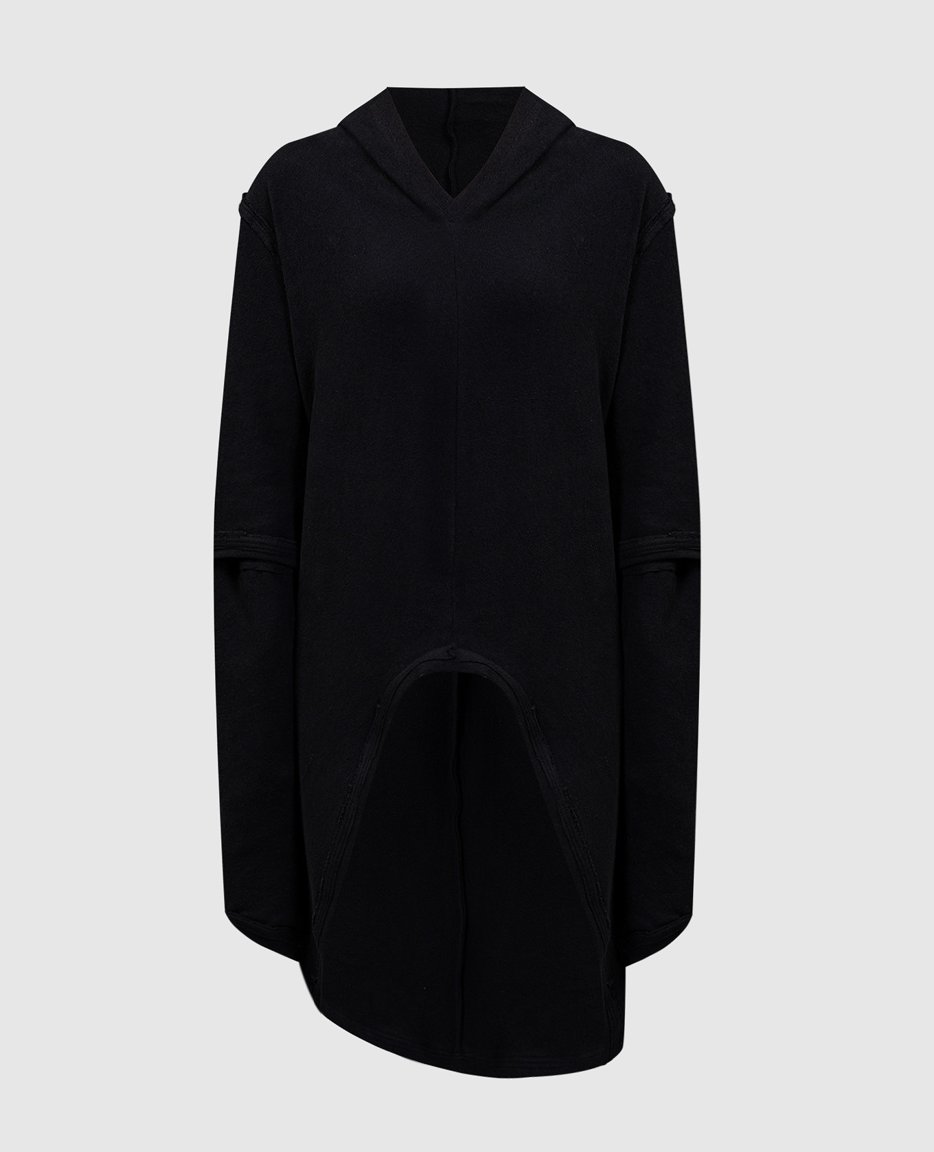 

Black elongated jumper with a hood Marc Le Bihan