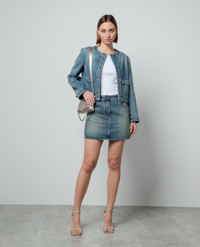 Givenchy Blue denim jacket with chains BW00NB5Y9N