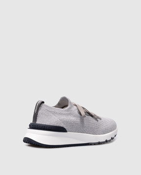 Brunello Cucinelli Gray textile sneakers MZUPMBO252
