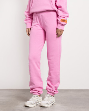 Heron Preston Pink joggers with logo print HWCH003S23JER001